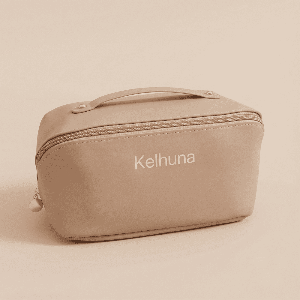 Premium Beige Cosmetic Bag